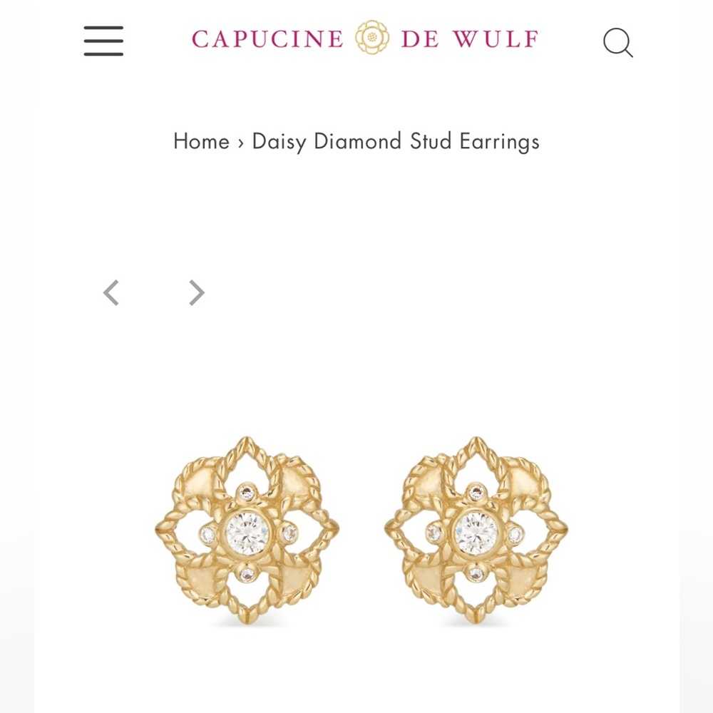 Capucine de Wulf Daisy Diamond Stud Earrings